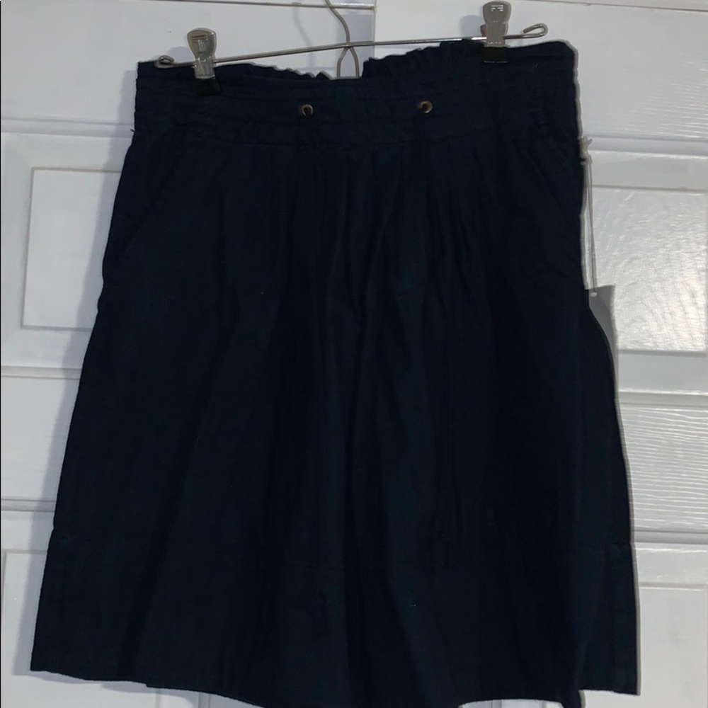 Paper bag jean look skirt